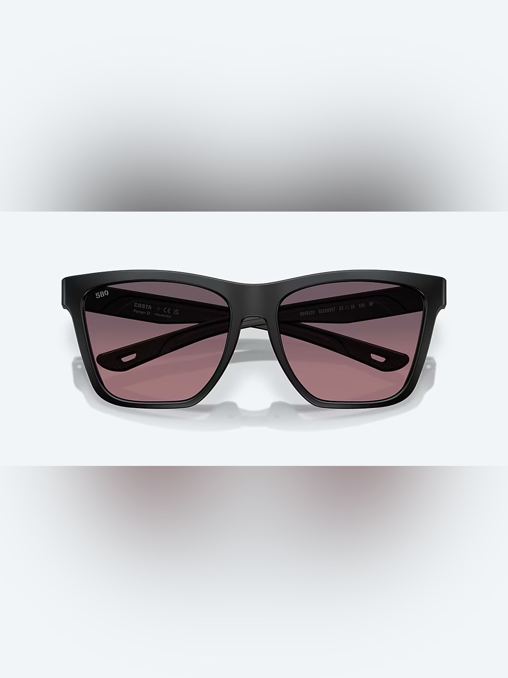 Costa del Mar Panga II Black Frame Sunglasses with Rose Lenses